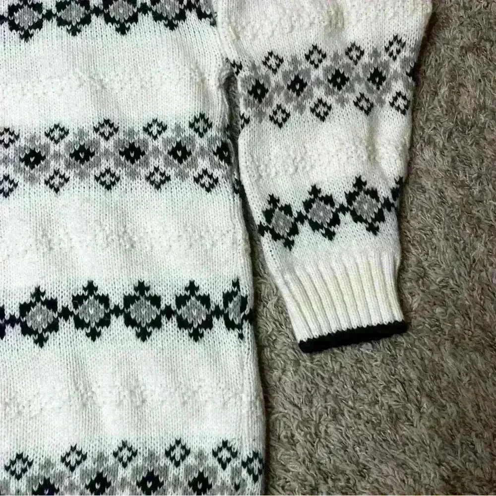Vintage Nan Dorsey Cable Knit Sweater Made In USA Women Large Cream Heavy Warm - Picture 4 of 6